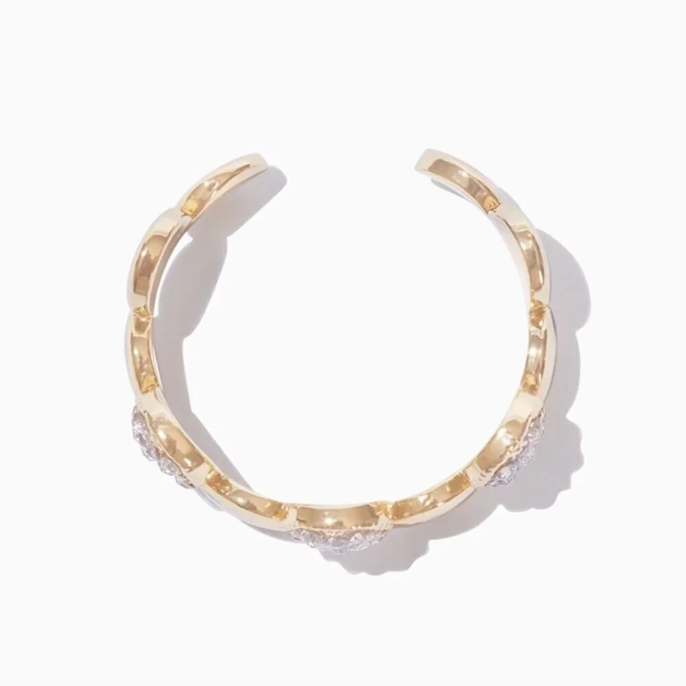 Marlyn Schiff Disc Pave Adjustable Ring